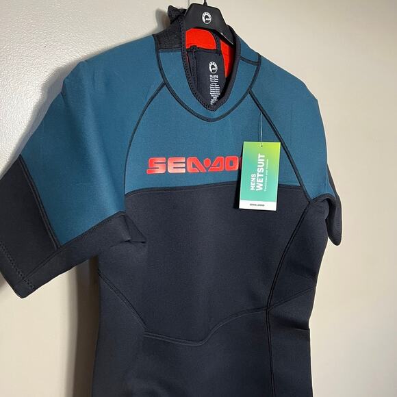 NWT SeaDoo Men’s Escape Shorty Wetsuit 3XL One Piece Short Surf Scuba - Picture 4 of 9